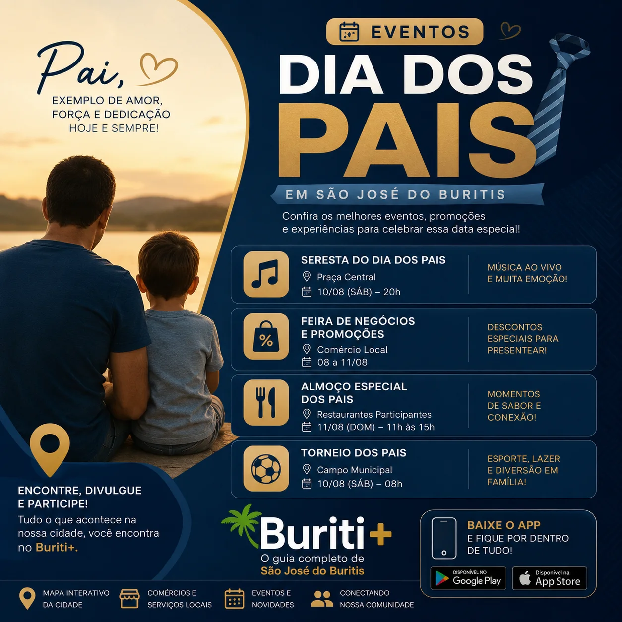 Dia dos Pais em São José do Buritis - 2026