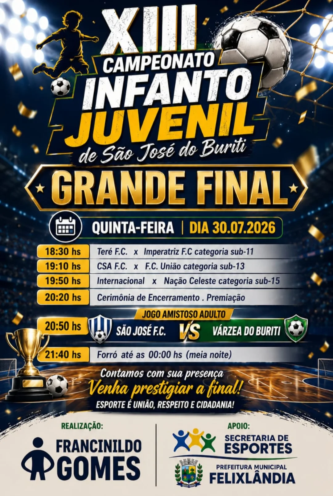 🏆 Grande Final do XIII Campeonato Infanto Juvenil de São José do Buriti